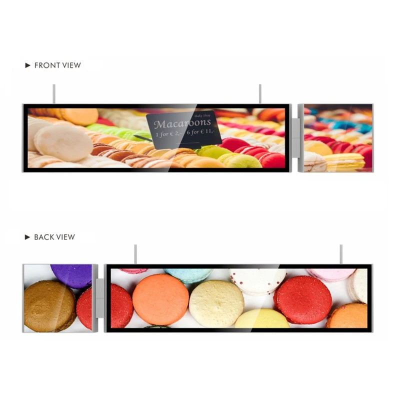 49 Inch LCD Bar Display Screen with Light Box -dui schermi cunnessi