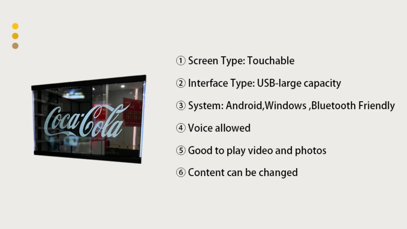 27x10 Transparent touch screen