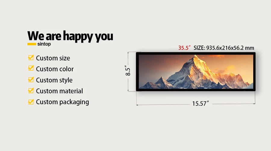 35.5 Inch Bar Display Digital Signage 35.5 Inch Bar Display Digital Signage