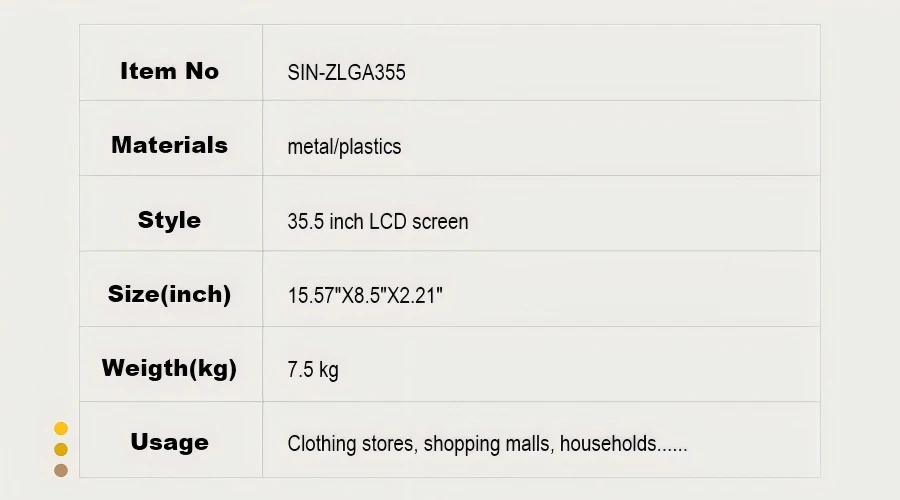 35.5 Inch Bar Display Digital Signage