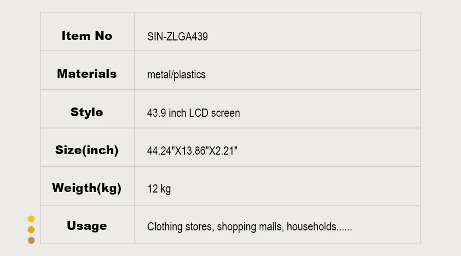 43.9 Inch Bar Display Digital Signage 43.9 Inch Bar Display Digital Signage