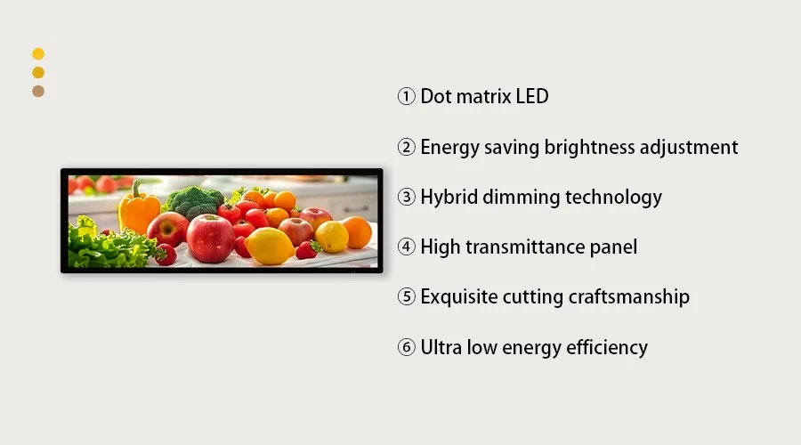 36.8 Inch LCD Bar Display Double Face Screen Manufacturer