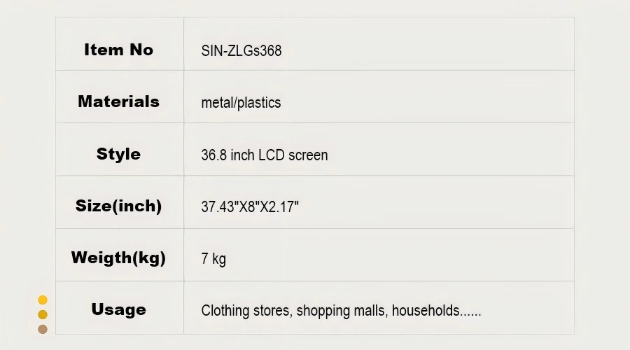 36.8 Inch LCD Bar Display Double Face Screen Manufacturer